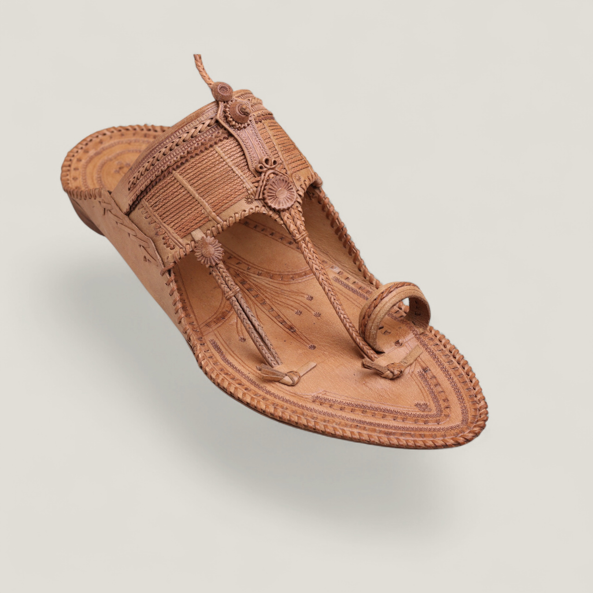 Kolaap_22-1 Khasdar Kapshi Elegant Men's Kolhapuri Chappal - Image 1