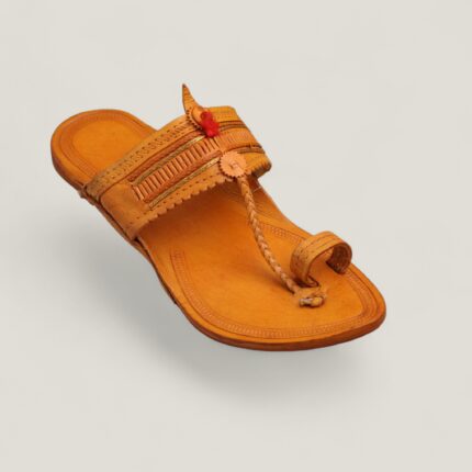 Poona Shape Pesting -Radiant Yellow Men's Kolhapuri Chappal