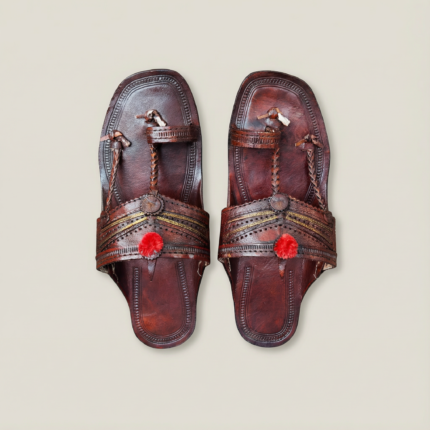 Moja Shape Kolhapuri Chappal – Sleek Flat-Front Leather Footwear for Mens